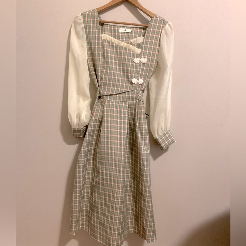 Plaid Cottagecore Dress